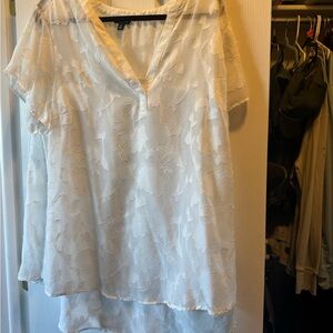 Torrid Cream Floral Blouse